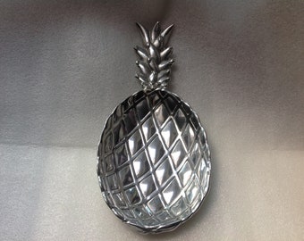 Wilton Metal Pineapple Dish Armetale Aluminum Silver Tray