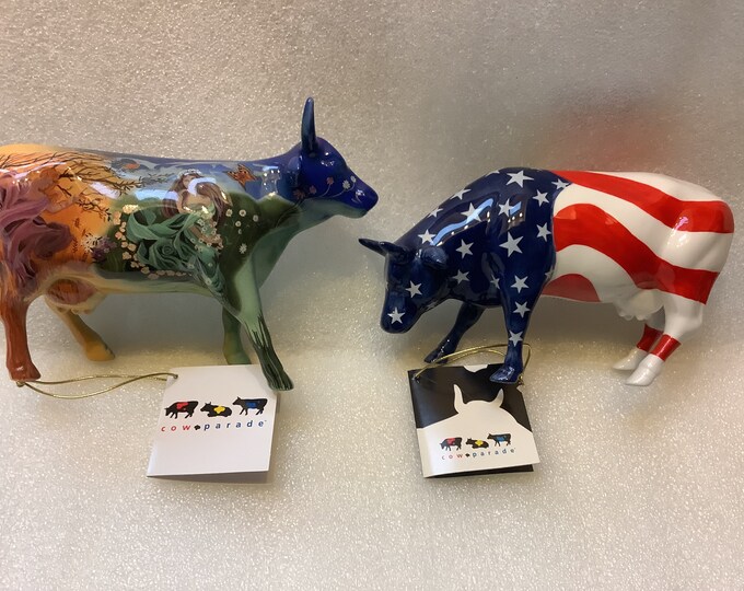 Cow Parade Figurines Americow the Beautiful or Four Seasons Etsy