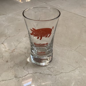 Red Pig Shot Glass with Line for Gents & Ladies