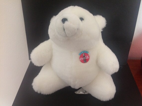 coca cola polar bear stuffed animal