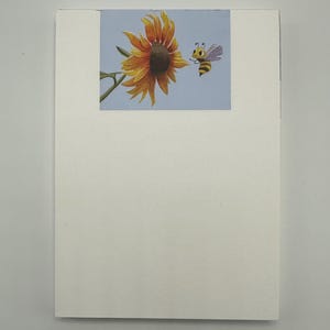 Sunflower Bee Notepad.