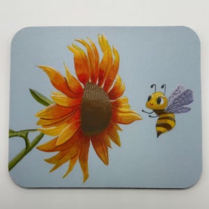 Mousepad of SunFlower and Bee.