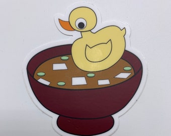 Miso Ducky Sticker!  Thick, durable vinyl protects your stickers from scratches, water & sunlight