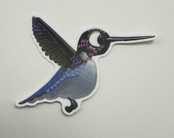 Cute hummingbird Sticker!  Thick, durable vinyl protects your stickers from scratches, water & sunlight