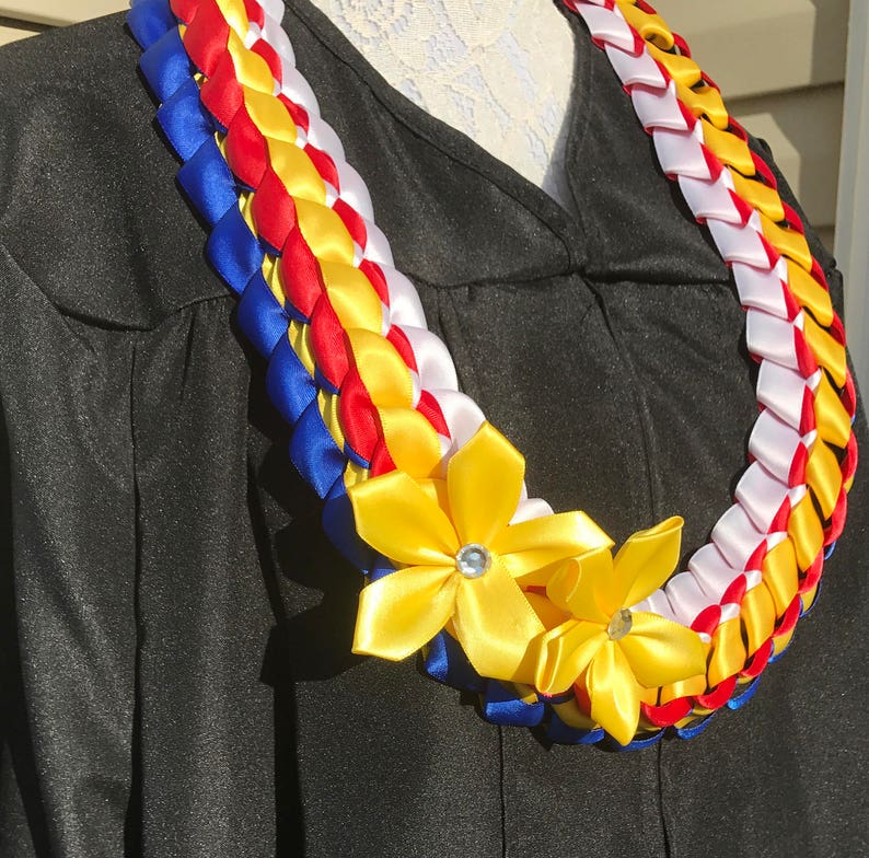 Graduation Lei Filipino Ribbon Lei Satin Ribbon Lei Hawaiian Etsy