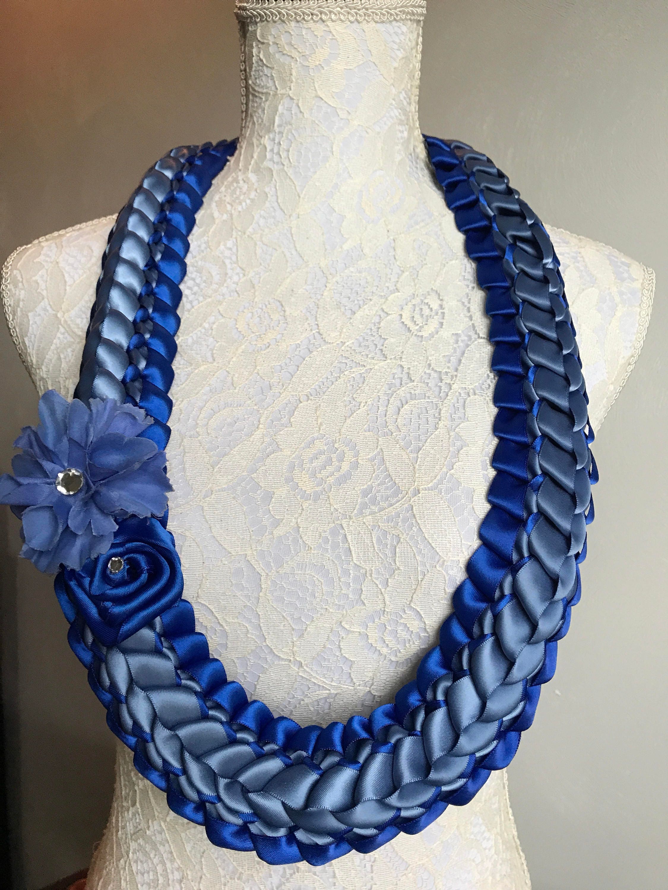 Graduation Lei Ribbon Lei Satin Ribbon Lei College Spirit Lei Etsy