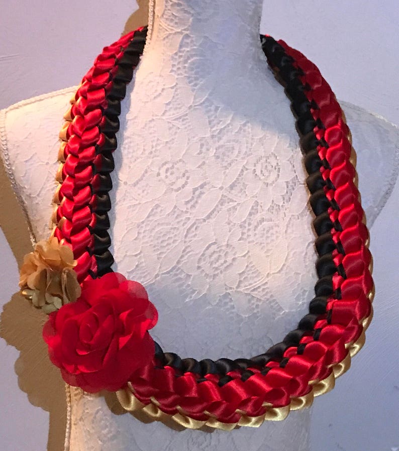 Graduation Lei special event Ribbon Lei Satin Ribbon Lei Etsy