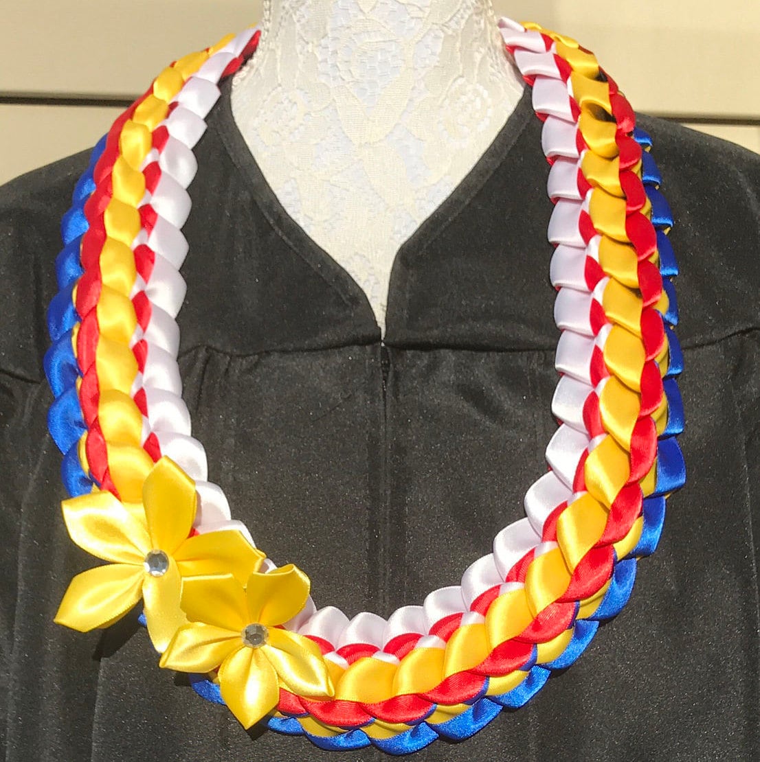 Graduation Lei Filipino Ribbon Lei Satin Ribbon Lei Hawaiian Etsy