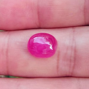 Cabujón de rubí Mogok natural de 5,00 quilates, piedra preciosa birmana sin tratar