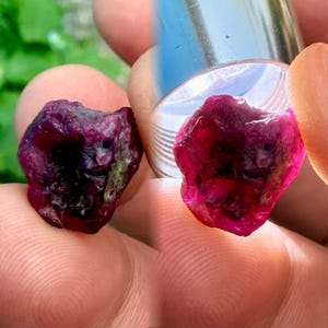 12.55 Carats Natural Ruby Rough Mong Hsu Burmese (Untreated),Ruby with blue core