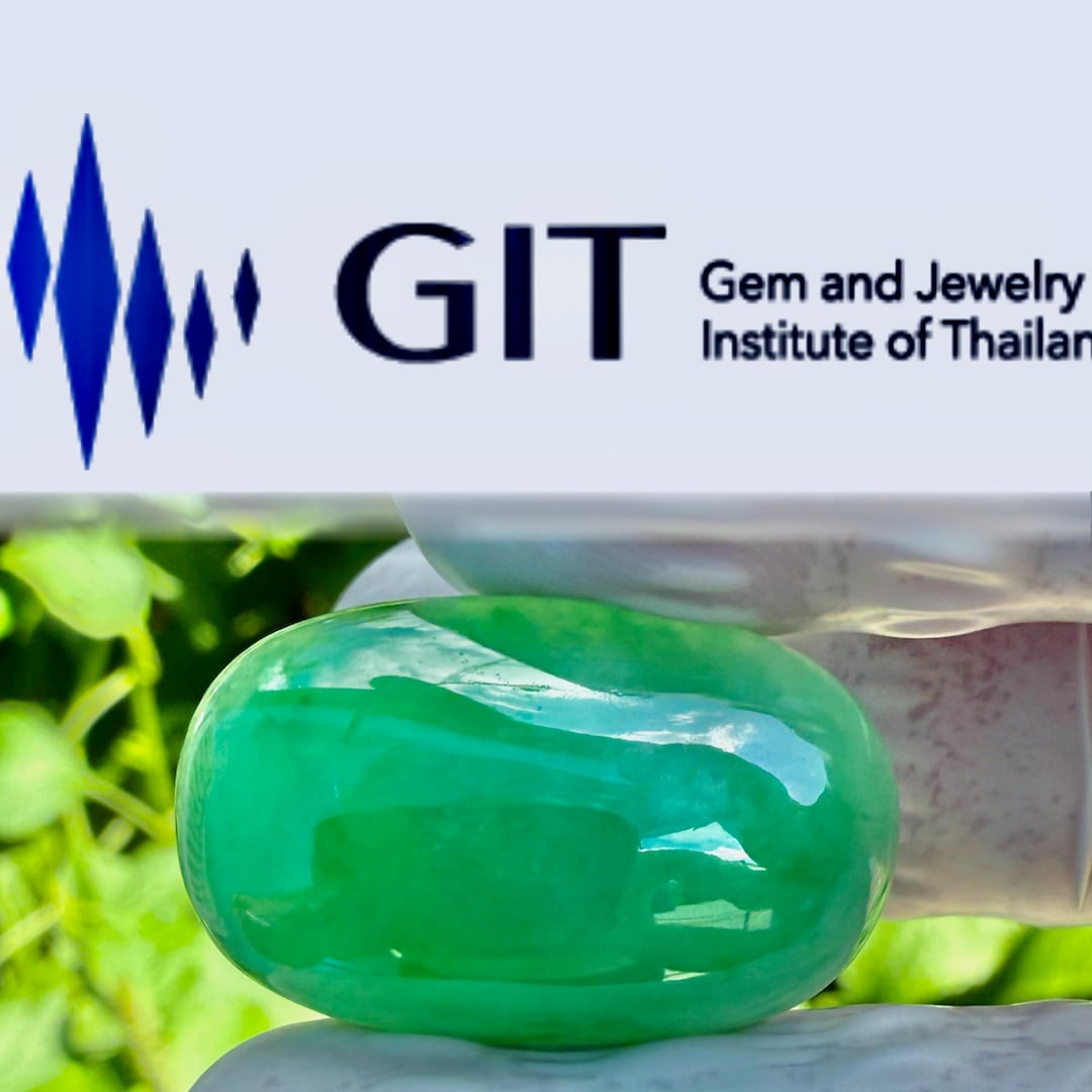 Carat Green Imperial Jadeite Cabochon: Burmese Type A Jade