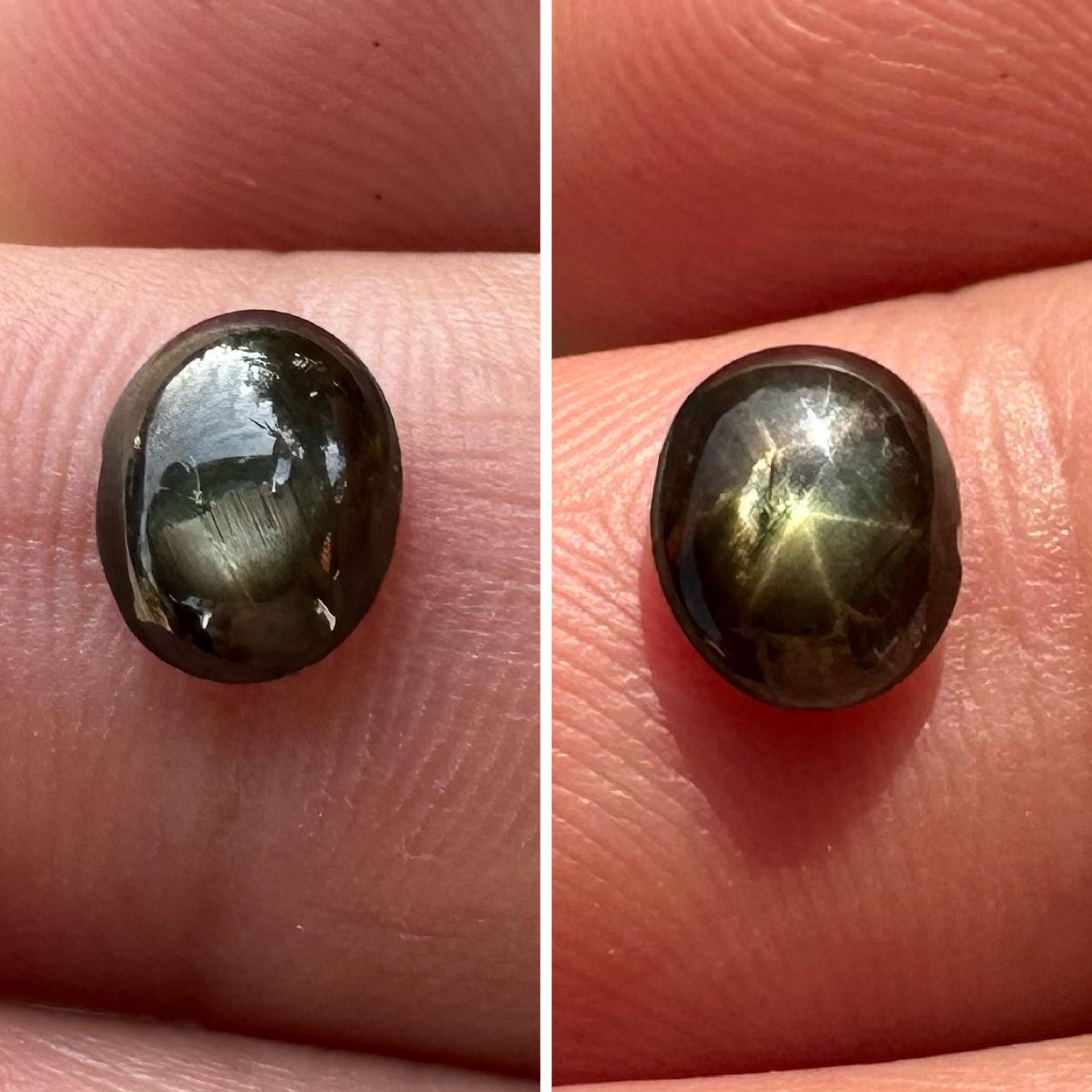 5.88 CTS Saphir Etoile Noir Bangkaja, Chanthaburi, Thaïlande