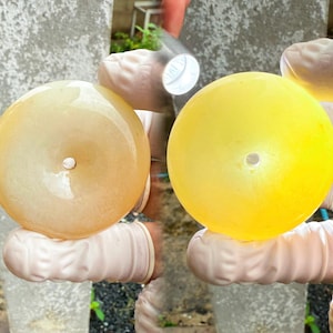Yellow Jadeite Donut Pendant: Burmese Type A Jade, 50.5mm