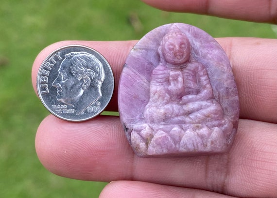 103.50 Carats Natural Ruby Burma Carving Guanyin Buddha (Untreated)