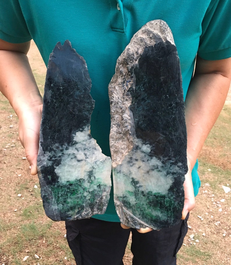 Natural Black Jade burmese Black Jadeite imperial Etsy