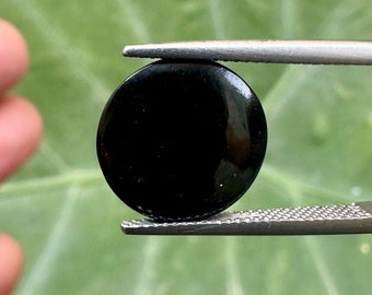 4.00 Carats Natural Black Jade, Jadeite Burmese,translucent