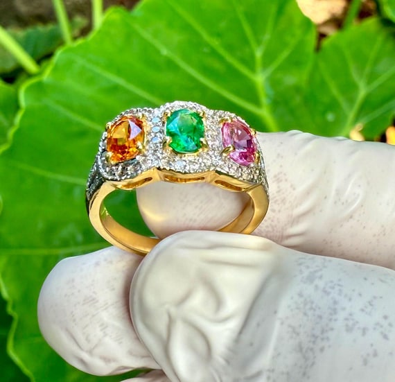 Pietre Preziose Anello Oro Zaffiro Anello A Fascia Con Zaffiro E