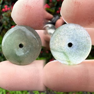 17.80 carats Type A Burma Icy Jadeite Jade,jade Translucent,Burma jade,pendant for gift  women lucky gift,jade jewelry Donut Pendant