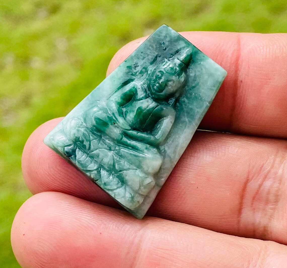 6.40 Grams Ice Green Jade Jadeite Translucent Burma untreated | Etsy