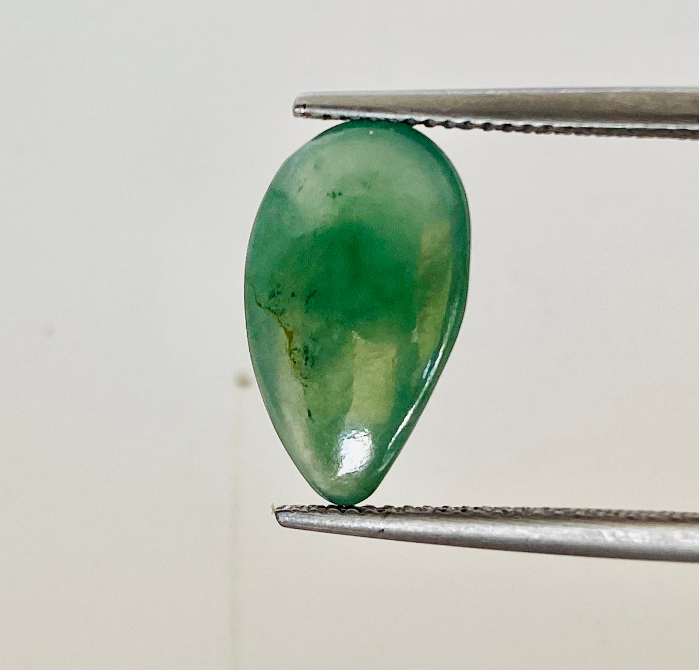 Jadeite Jade Burmese 6.80 Carats Green Grass Jade Jadeite Translucent