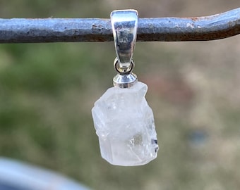 Natural Phenakite ,Phenacite Crystal Burmese Silver 925 Pendant (Untreated)