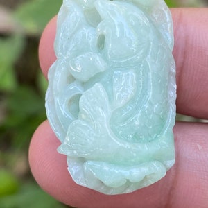 50.50 Carats Green Jade, green Jadeite  Translucent Burma (untreated ) Stone pendant