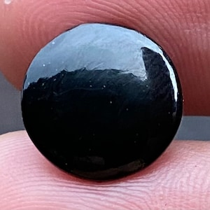 Natural  Black Jade, Jadeite Burmese,Translucent Black Omphacite Jadeite Jade   (untreated ) 2.20 carats Handmade Cut Gemstone