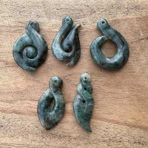 5 Prices 342.50 Carats Natural Green Nephrite Jade, Jadeite Translucent Burma Maori carving pendant (untreated )