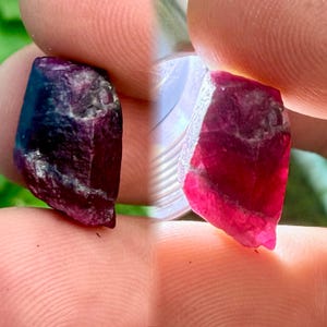 10,00 carats rubis naturel brut Mong Hsu birman (non traité), rubis avec noyau bleu