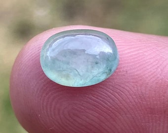 3.20 Carati Alta Qualità Vetro Naturale Specie Gelido Jadeite Jadeite Jade Burmese, Giada Jadeite Ghiacciata (Non trattata