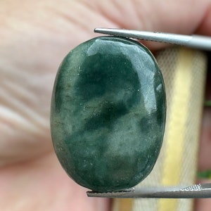 38.50 Carats Natural Dark Green Jade, green Jadeite Translucent Burma (untreated )