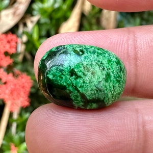 15.30 Carats Kosmochrol Jade,Maw sit sit Jade,green black Jade,Albite jade,gift,jade Burma,Jadeite Burmese  (untreated )