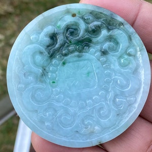 238.50 Carats Green Jade Jadeite  Translucent Burma (untreated ) Stone pendant