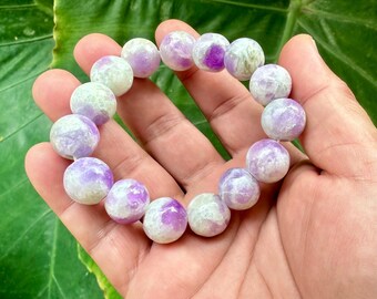 ハックマナイトブレスレット：14mmの希少なカラーチェンジ