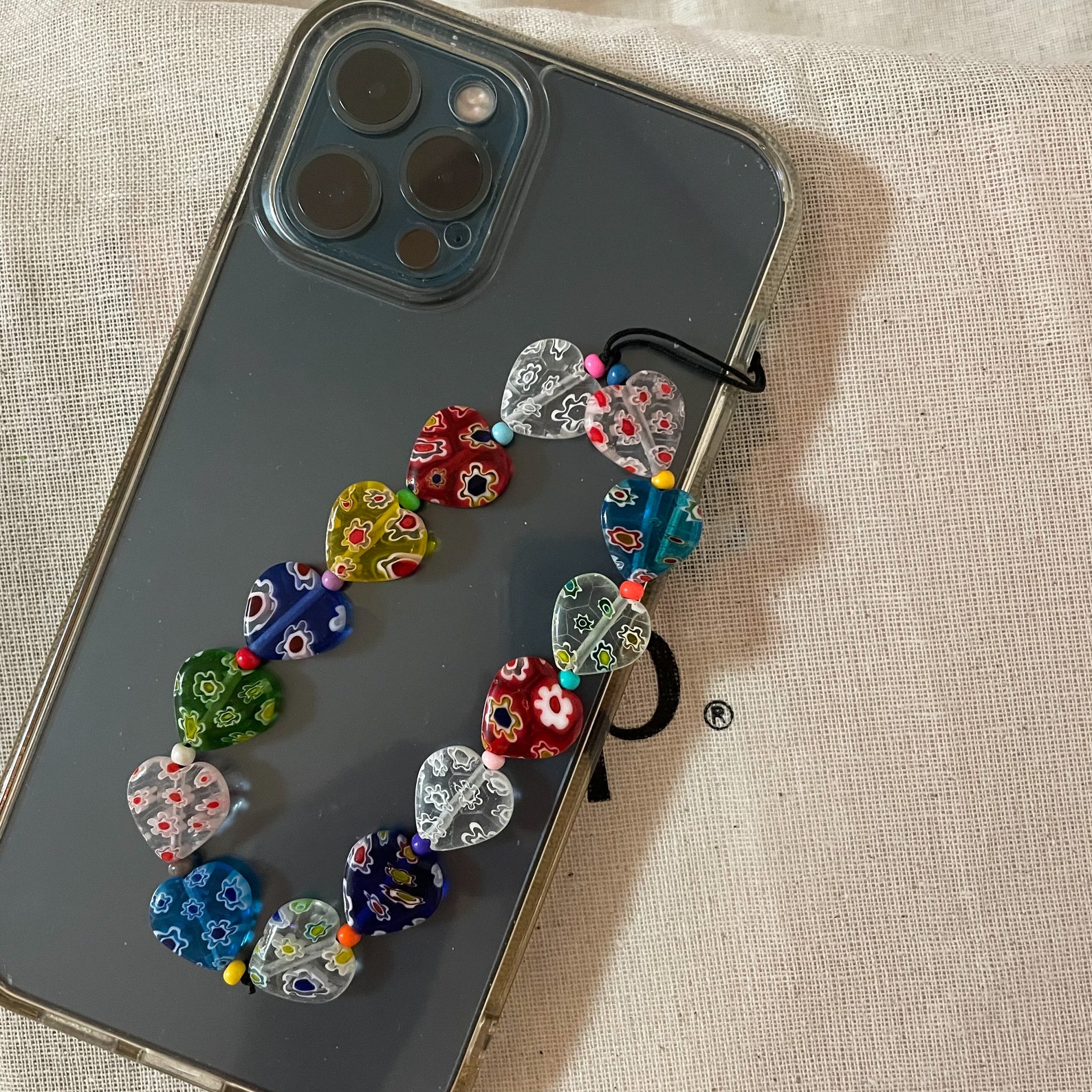 Heart beads Phone straps Etsy