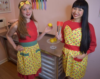 Red and Yellow Cherry Apron