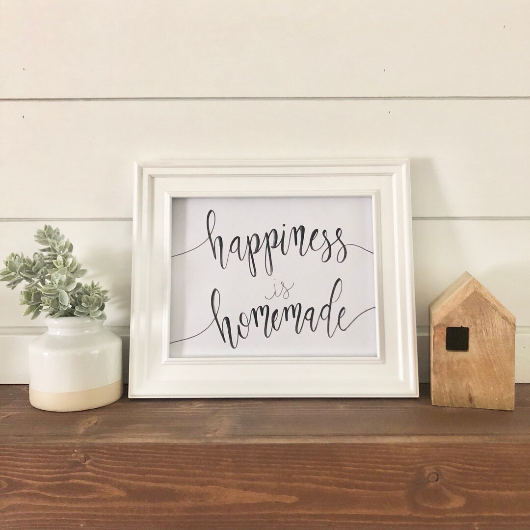 Happiness is Homemade Printable - Homemade Kitchen Print, Kitchen ...