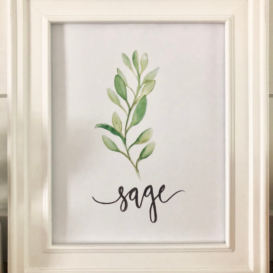 Watercolor Sage Printable Kitchen Herb Print Kitchen - Etsy