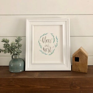 Bless Our Nest Printable - Bless Our Nest Print, Handlettering Print ...
