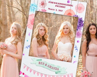 Floral Wedding - Photo Prop - Balloons - Baby Shower Photo Prop - Wedding Photo Prop - Bridal Shower Photo Prop - Instagram Frame Prop