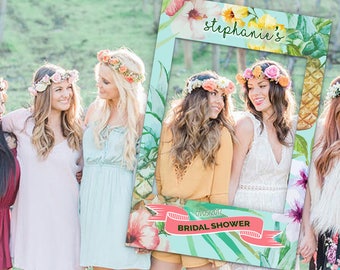 Tropical Bridal Shower - Wedding Photo Prop - Bridal Shower Photo Prop - Pineapple -Baby Shower Photo Prop- Instagram Frame Prop- Photo Prop