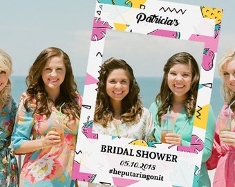 Fruits Photo Prop - Bridal Shower Photo Prop - Tropical Wedding - Summer Frame Prop - Wedding Photo Prop - Instagram Photo Prop - Modern