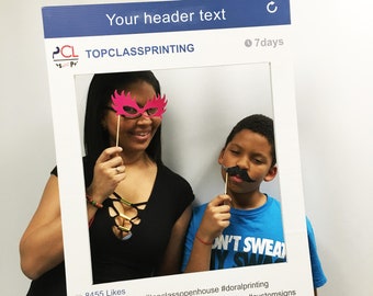 Marco de Instagram, totalmente impreso y personalizado 18x24" 24x36" 28x40" 36x36", Instagram Frame Prop, Instagram Photo Prop, Social Media Frame