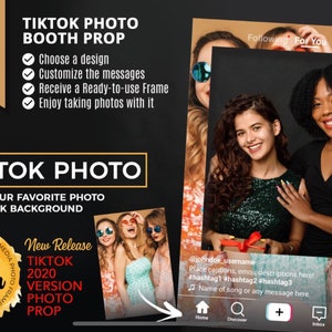 TikTok Photo Prop, fully printed and customized 18x24&quot; 24x36&quot; 28x40&quot; 36x36&quot;, Social Media Frame