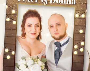 Rustic Wedding Photo Prop, Photo Booth Frame, Instagram Frame Prop, Wedding Props, Wedding Ideas, Wood Wedding Theme, Wedding Photo