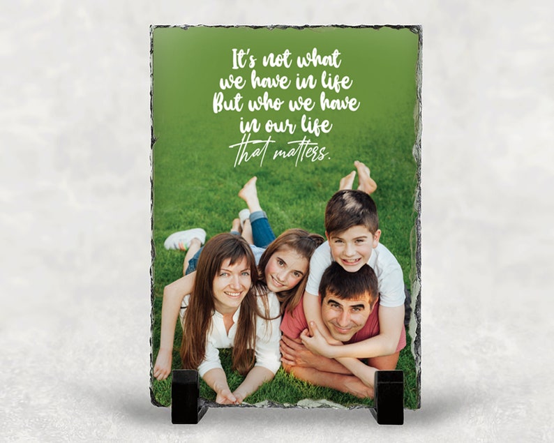 Slate Family Picture Family Gift Custom Print Family Quote Decal Family Frame Custom Gift Family Photo Gift Family Reunion Gifts