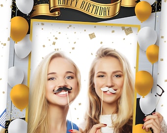 Birthday Decoration, Photo Booth Frame, Instagram Frame Prop, Custom Photo Frame, Instagram Cutout, Photo Prop Frame, Instagram Photo Prop