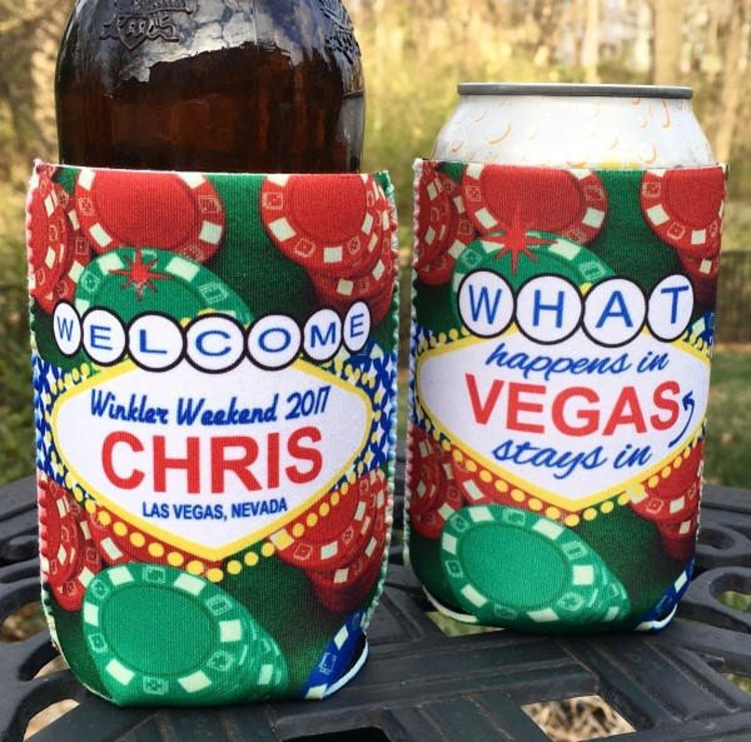 Las Vegas Bachelor or Bachelorette Vacation Wedding Party Insulated Can