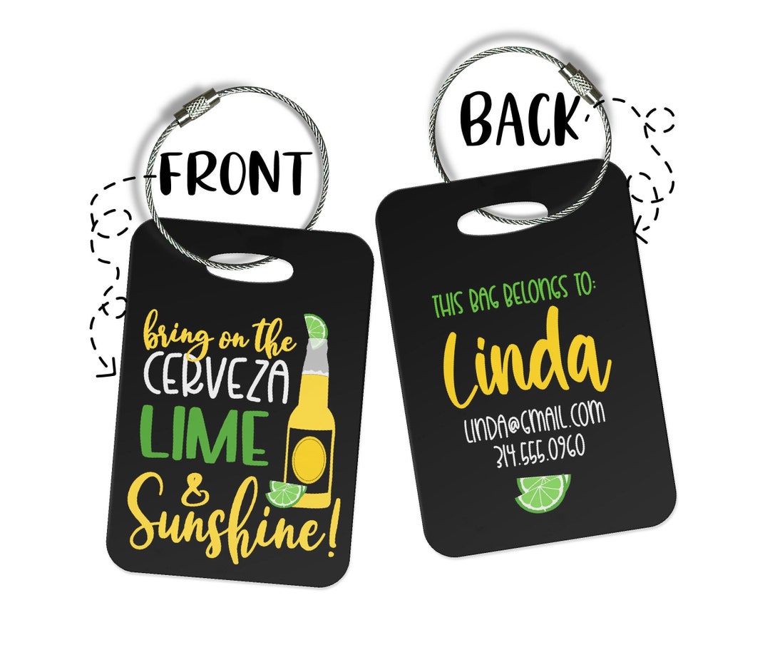 Personalized Bag Tag Beach Luggage Tag Custom Luggage Tags Etsy