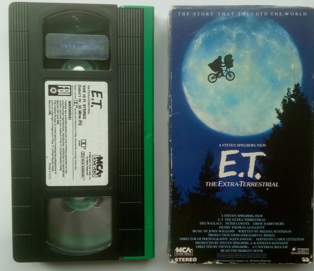 E.T. Vhs Video Tape Etsy